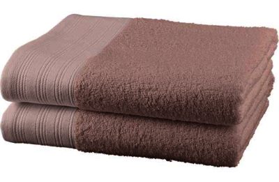 ColourMatch Pair of Bath Towels - Cafe Mocha